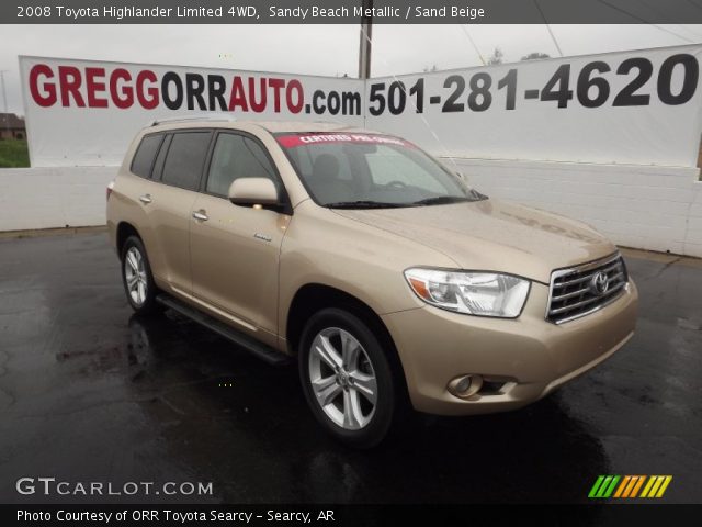 2008 Toyota Highlander Limited 4WD in Sandy Beach Metallic