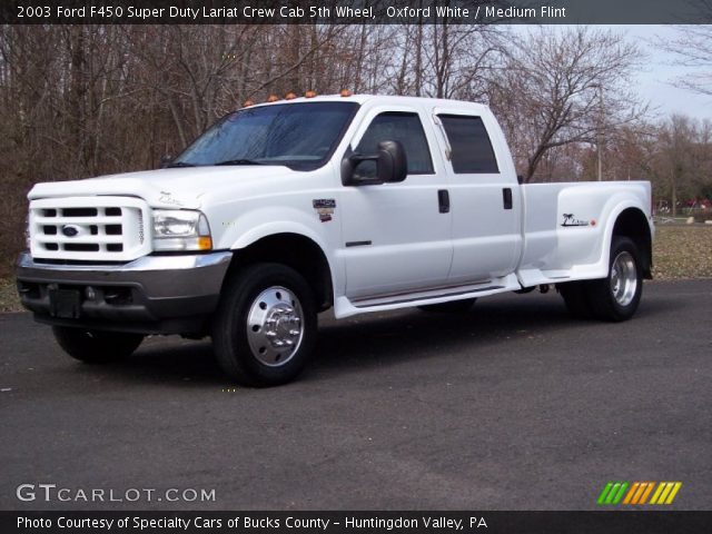 2003 Ford F450 Super Duty Lariat Crew Cab 5th Wheel in Oxford White