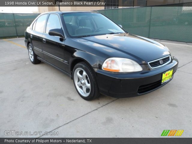1998 Honda Civic LX Sedan in Flamenco Black Pearl