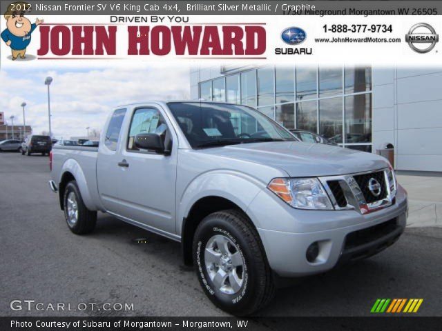 2012 Nissan Frontier SV V6 King Cab 4x4 in Brilliant Silver Metallic