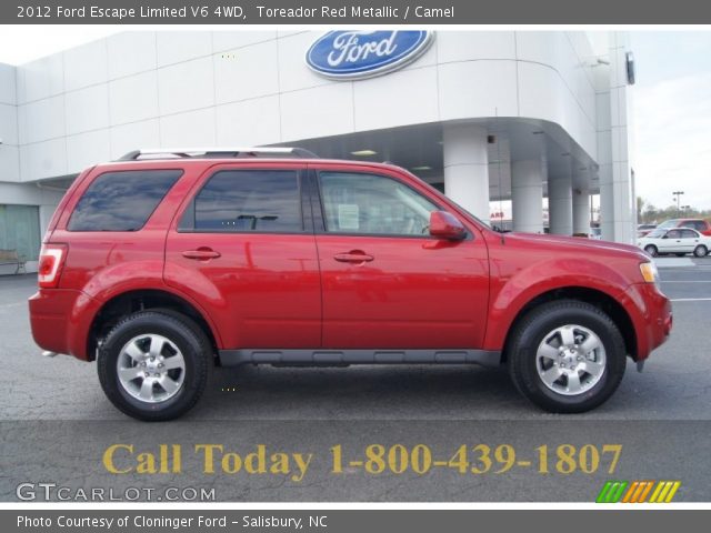 2012 Ford Escape Limited V6 4WD in Toreador Red Metallic