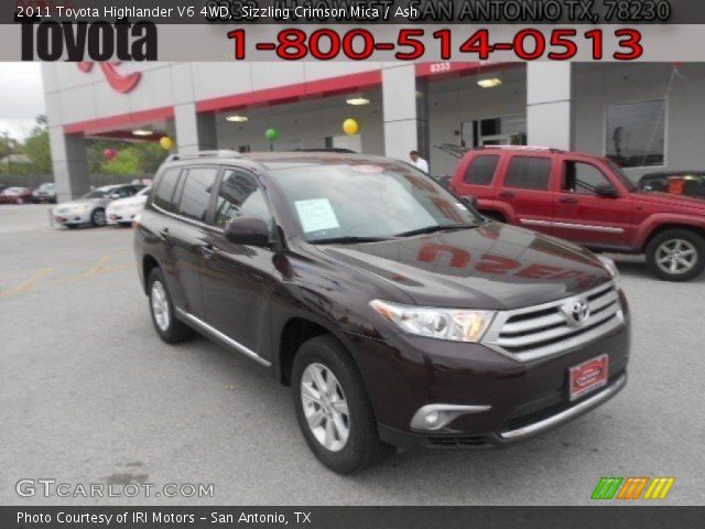 2011 Toyota Highlander V6 4WD in Sizzling Crimson Mica