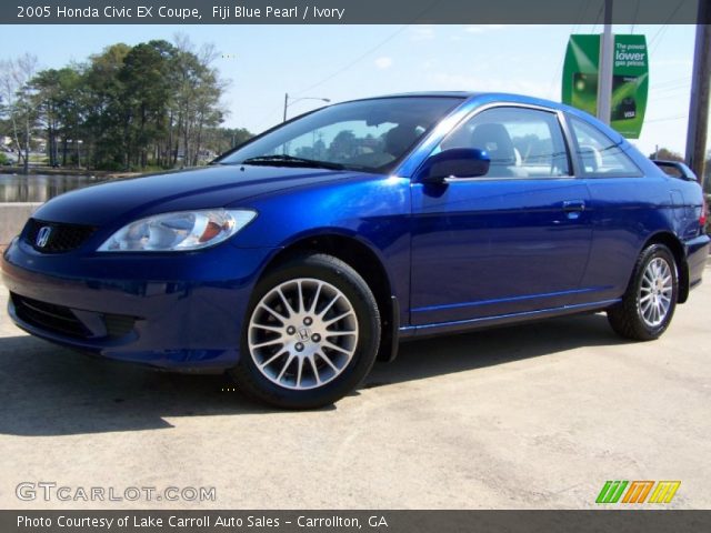 2005 Honda Civic EX Coupe in Fiji Blue Pearl