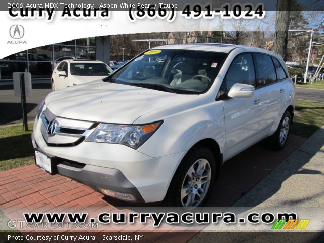 2009 Acura MDX Technology in Aspen White Pearl