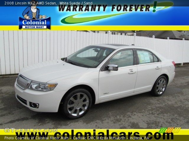 2008 Lincoln MKZ AWD Sedan in White Suede