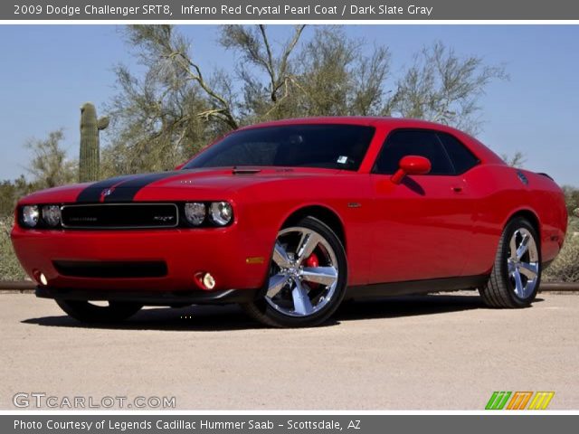 2009 Dodge Challenger SRT8 in Inferno Red Crystal Pearl Coat