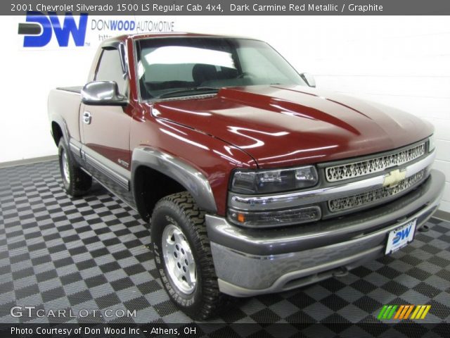 2001 Chevrolet Silverado 1500 LS Regular Cab 4x4 in Dark Carmine Red Metallic