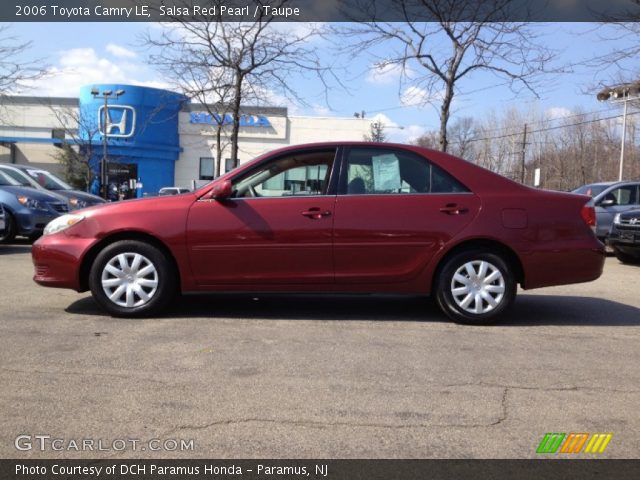 2006 Toyota Camry LE in Salsa Red Pearl