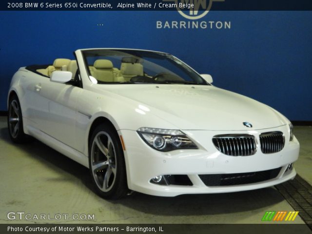 2008 BMW 6 Series 650i Convertible in Alpine White