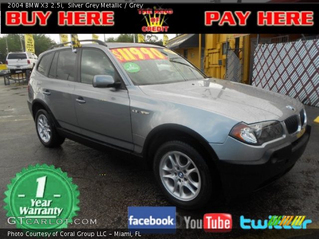 2004 BMW X3 2.5i in Silver Grey Metallic