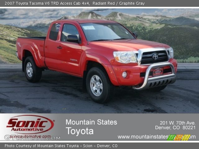 2007 Toyota Tacoma V6 TRD Access Cab 4x4 in Radiant Red