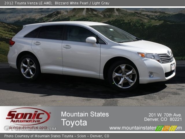 2012 Toyota Venza LE AWD in Blizzard White Pearl