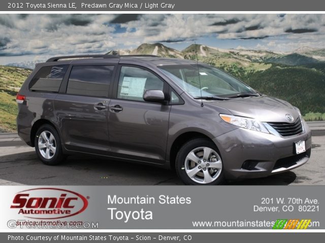 2012 Toyota Sienna LE in Predawn Gray Mica