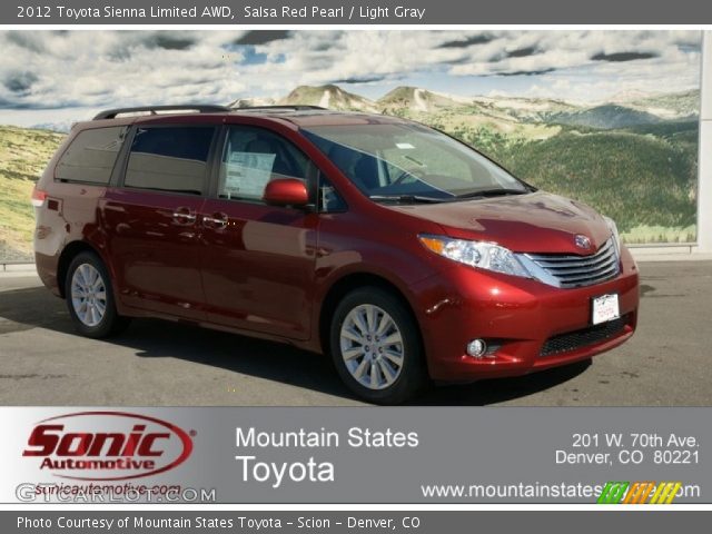 2012 Toyota Sienna Limited AWD in Salsa Red Pearl