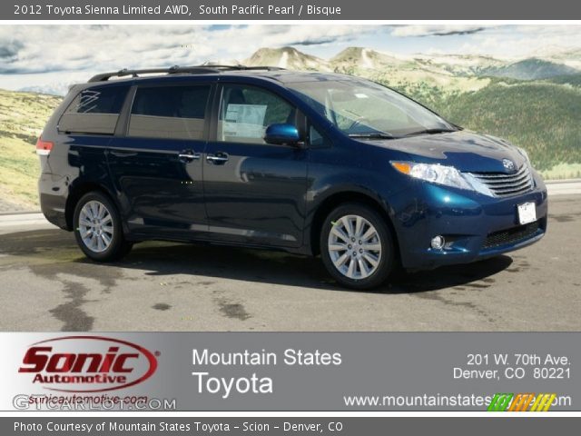 2012 Toyota Sienna Limited AWD in South Pacific Pearl