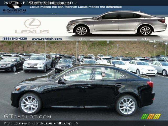 2012 Lexus IS 250 AWD in Obsidian Black