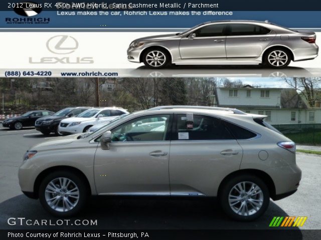 2012 Lexus RX 450h AWD Hybrid in Satin Cashmere Metallic