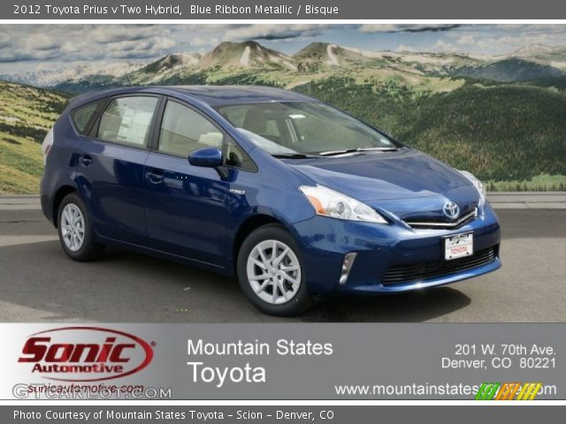 2012 Toyota Prius v Two Hybrid in Blue Ribbon Metallic