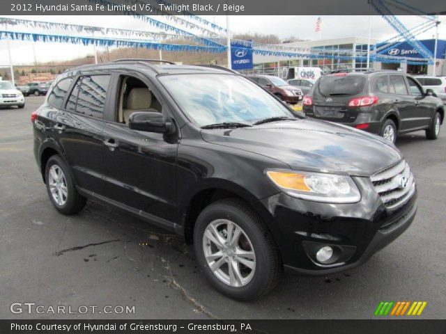 2012 Hyundai Santa Fe Limited V6 in Twilight Black