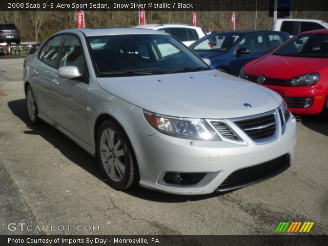 2008 Saab 9-3 Aero Sport Sedan in Snow Silver Metallic