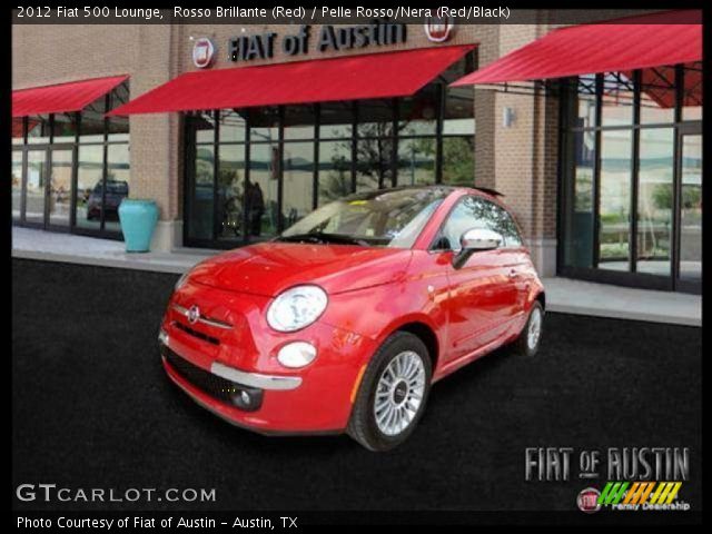 2012 Fiat 500 Lounge in Rosso Brillante (Red)