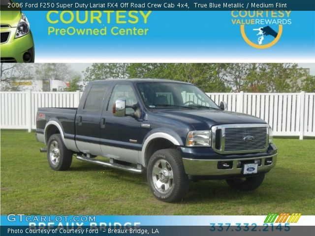 2006 Ford F250 Super Duty Lariat FX4 Off Road Crew Cab 4x4 in True Blue Metallic