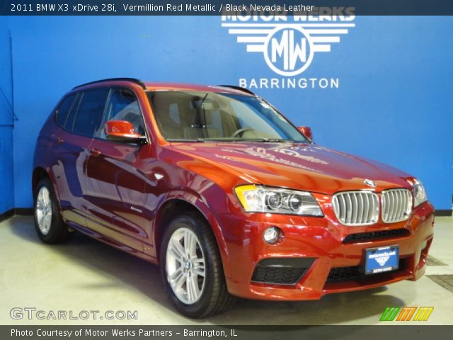 2011 BMW X3 xDrive 28i in Vermillion Red Metallic