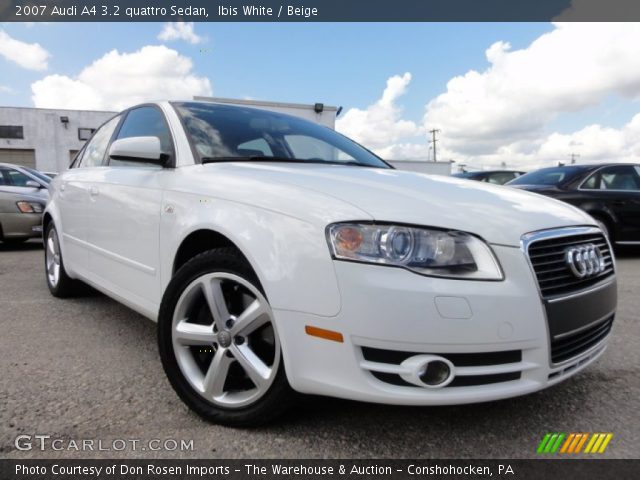 2007 Audi A4 3.2 quattro Sedan in Ibis White