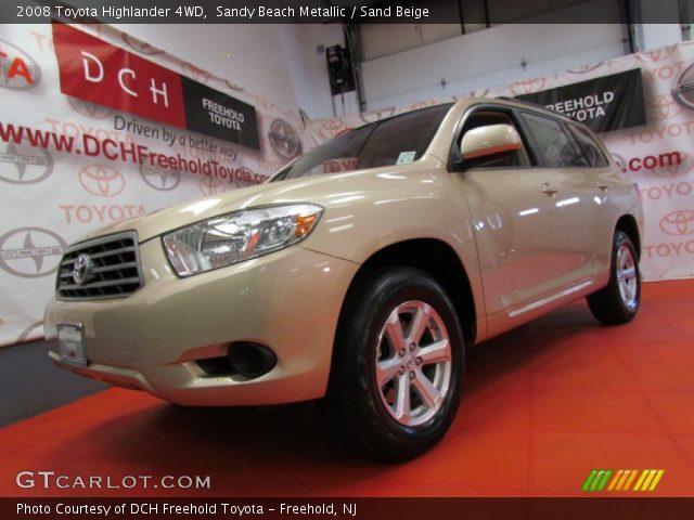 2008 Toyota Highlander 4WD in Sandy Beach Metallic