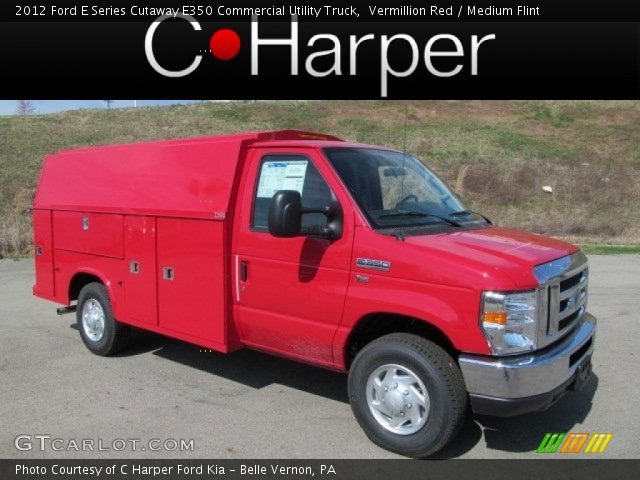 2012 Ford E Series Cutaway E350 Commercial Utility Truck in Vermillion Red