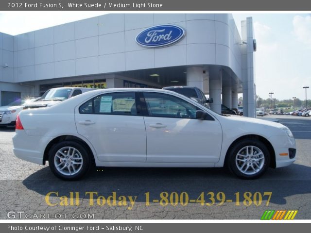 2012 Ford Fusion S in White Suede