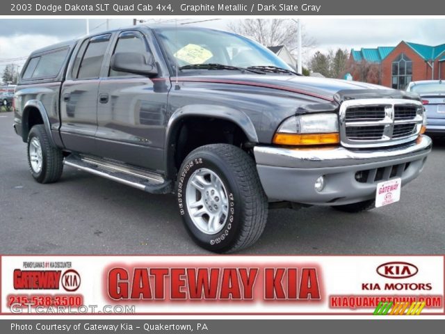 2003 Dodge Dakota SLT Quad Cab 4x4 in Graphite Metallic