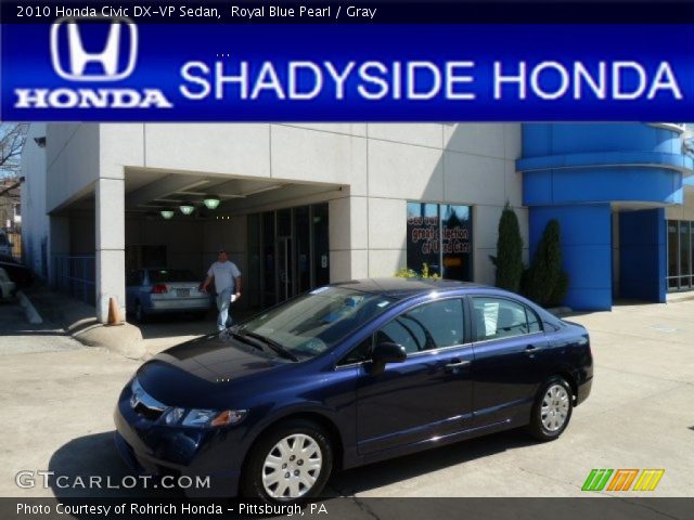 2010 Honda Civic DX-VP Sedan in Royal Blue Pearl