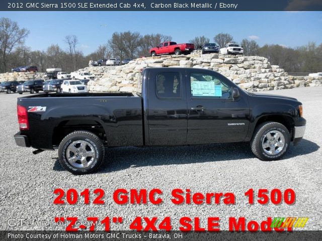 2012 GMC Sierra 1500 SLE Extended Cab 4x4 in Carbon Black Metallic