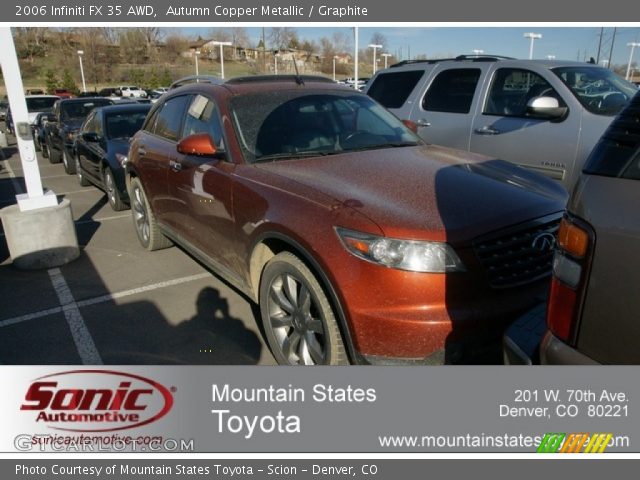 2006 Infiniti FX 35 AWD in Autumn Copper Metallic