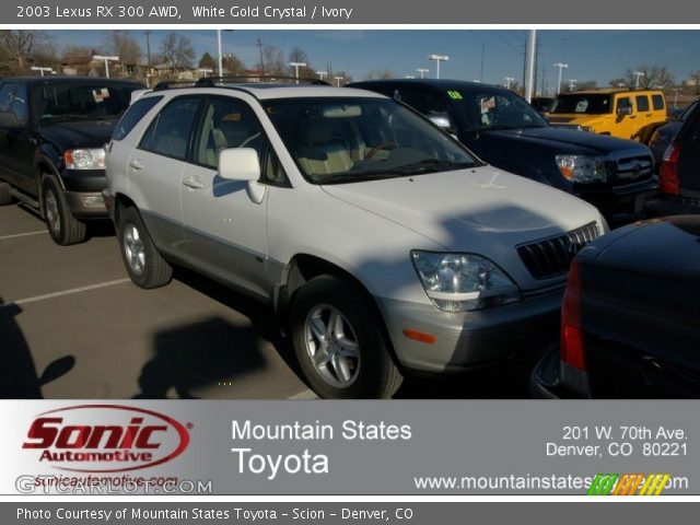 2003 Lexus RX 300 AWD in White Gold Crystal