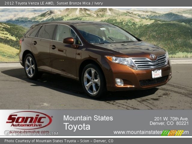2012 Toyota Venza LE AWD in Sunset Bronze Mica