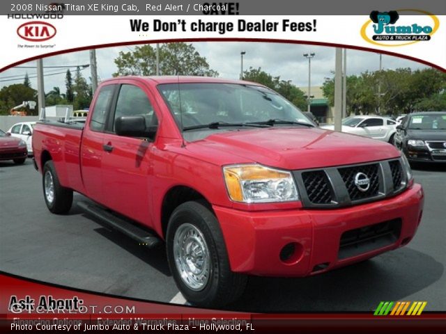 2008 Nissan Titan XE King Cab in Red Alert