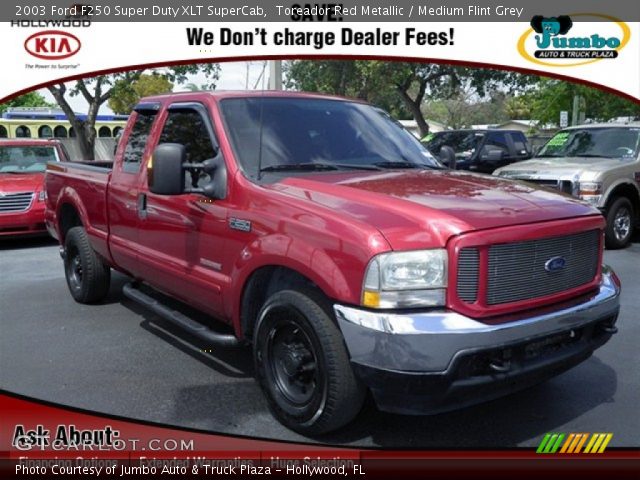 2003 Ford F250 Super Duty XLT SuperCab in Toreador Red Metallic