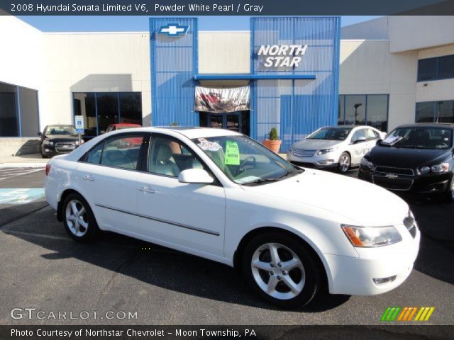2008 Hyundai Sonata Limited V6 in Powder White Pearl