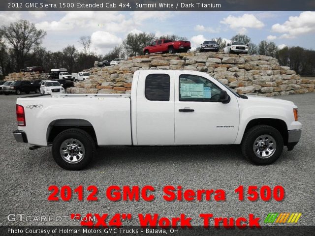 2012 GMC Sierra 1500 Extended Cab 4x4 in Summit White