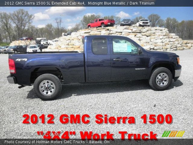 2012 GMC Sierra 1500 SL Extended Cab 4x4 in Midnight Blue Metallic