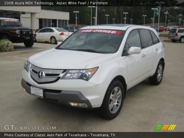 2008 Acura MDX Technology in Aspen White Pearl