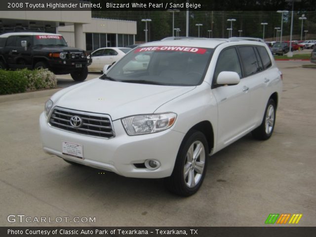 2008 Toyota Highlander Limited in Blizzard White Pearl