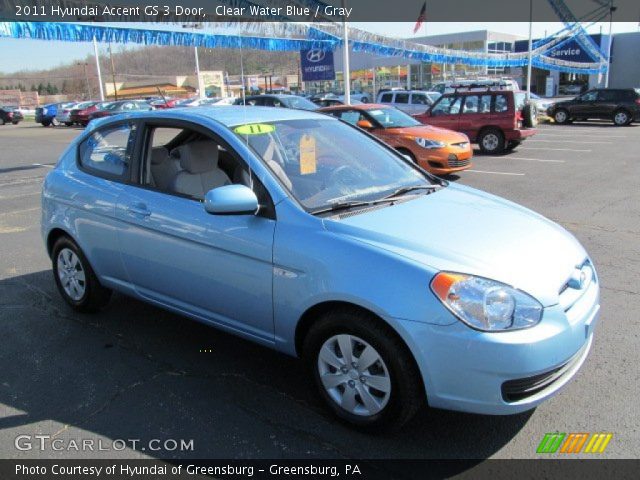 2011 Hyundai Accent GS 3 Door in Clear Water Blue