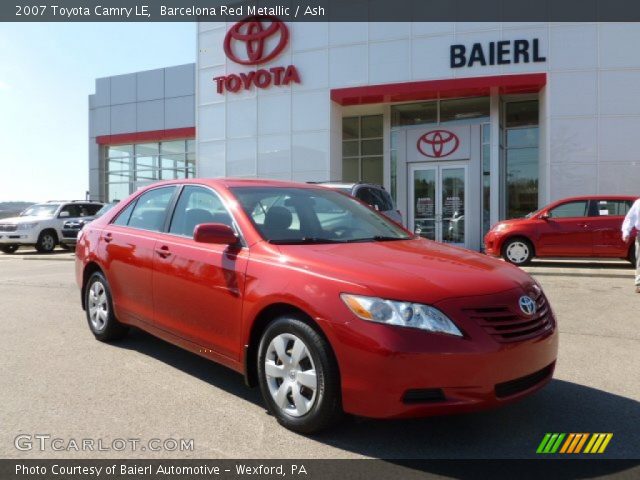 2007 Toyota Camry LE in Barcelona Red Metallic