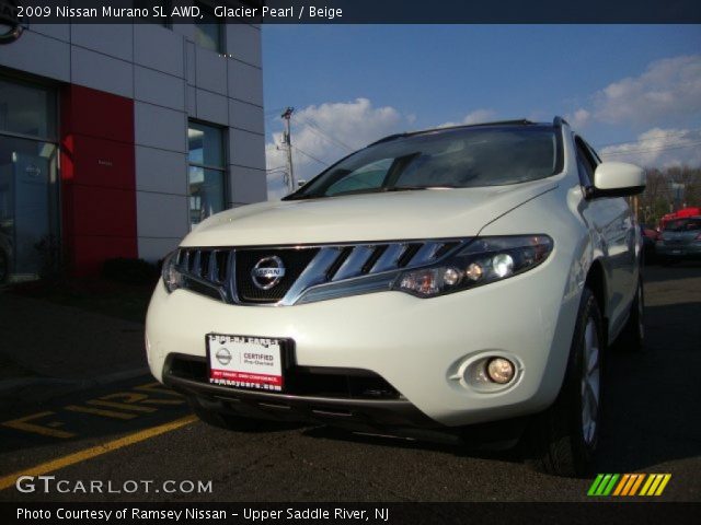 2009 Nissan Murano SL AWD in Glacier Pearl