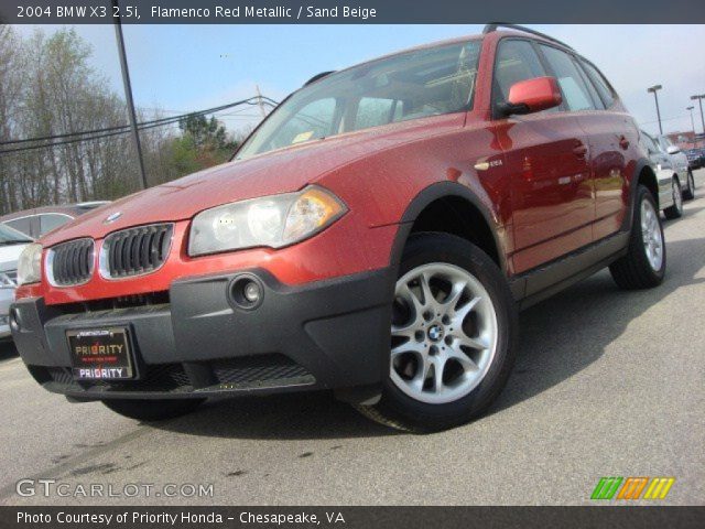 2004 BMW X3 2.5i in Flamenco Red Metallic