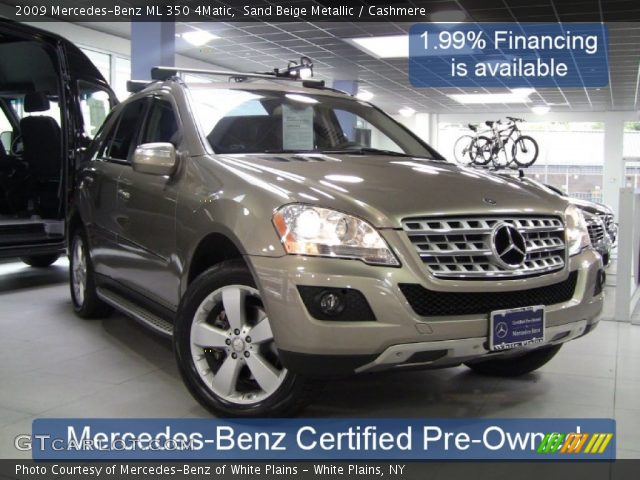 2009 Mercedes-Benz ML 350 4Matic in Sand Beige Metallic