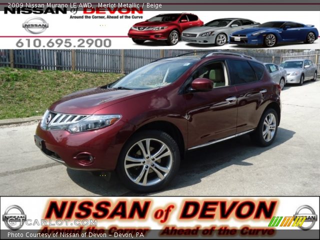 2009 Nissan Murano LE AWD in Merlot Metallic